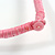 Ethnic Handmade Semiprecious Stone with Cotton Cord Necklace, Bracelet and Hoop Earrings Set In Light Pink- 56cm L - view 8