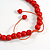 Red Wooden Bead with Bow Long Necklace, Bracelet and Drop Earrings - 80cm Long - view 9