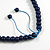 Dark Blue Wooden Bead with Bow Long Necklace, Bracelet and Drop Earrings - 80cm Long - view 7