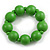 Chunky Green Long Wooden Bead Necklace, Flex Bracelet and Drop Earrings Set - 90cm Long - view 7