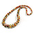 Multicoloured Wooden Bead Long Necklace, Drop Earrings, Flex Bracelet Set - 80cm Long - view 9