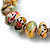Multicoloured Wooden Bead Long Necklace, Drop Earrings, Flex Bracelet Set - 80cm Long - view 10