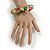 Multicoloured Wooden Bead Long Necklace, Drop Earrings, Flex Bracelet Set - 80cm Long - view 6