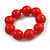Chunky Red Long Wooden Bead Necklace, Flex Bracelet and Drop Earrings Set - 90cm Long - view 9