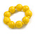 Chunky Yellow Long Wooden Bead Necklace, Flex Bracelet and Drop Earrings Set - 90cm Long - view 11