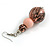 Chunky Wood Bead Cord Necklace and Earring Set with Animal Print in Pastel Pink/ 76cm L - view 10
