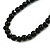 8mm/Glass Bead and Faux Pearl Necklace/Flex Bracelet/Drop Earrings Set in Black - 43cmL/4cm Ext - view 7