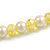 8mm/Lemon Yellow Glass Bead and White Faux Pearl Necklace/Flex Bracelet/Drop Earrings Set - 43cmL/4cm Ext - view 8