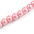 8mm Pastel Pink Glass Bead Necklace and Drop Earrings Set/41cm L/ 5cm Ext - view 3