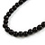 8mm Black Ceramic Bead Necklace and Drop Earrings Set/41cm L/ 5cm Ext - view 6