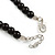 8mm Black Ceramic Bead Necklace and Drop Earrings Set/41cm L/ 5cm Ext - view 5