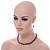8mm/Violet Glass Bead and Purple Faux Pearl Necklace/Flex Bracelet/Drop Earrings Set - 43cmL/4cm Ext - view 6