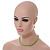 8mm/Seafoam Green Glass Bead and Pea Green Faux Pearl Necklace/Flex Bracelet/Drop Earrings Set - 43cm L/4cm Ext - view 2
