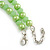 8mm/Seafoam Green Glass Bead and Pea Green Faux Pearl Necklace/Flex Bracelet/Drop Earrings Set - 43cm L/4cm Ext - view 7