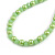 8mm/Seafoam Green Glass Bead and Pea Green Faux Pearl Necklace/Flex Bracelet/Drop Earrings Set - 43cm L/4cm Ext - view 8
