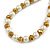 8mm/Bronze Brown Glass Bead and White Faux Pearl Necklace/Flex Bracelet/Drop Earrings Set - 43cm L/4cm Ext - view 8