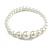 White Faux Pearl Bead Necklace/ Stretch Bracelet/Drop Earrings Set - 44cm L/ 4cm Ext - view 6