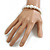 White Faux Pearl Bead Necklace/ Stretch Bracelet/Drop Earrings Set - 44cm L/ 4cm Ext - view 5