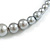 Light Grey Glass Bead Necklace/ Stretch Bracelet/Drop Earrings Set - 44cm L/ 4cm Ext - view 9