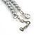 Light Grey Glass Bead Necklace/ Stretch Bracelet/Drop Earrings Set - 44cm L/ 4cm Ext - view 7