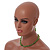 Green Glass/Shell Necklace/ Flex Bracelet (Size M) / Drop Earrings Set - 40cm L/5cm Ext - view 3