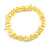 Lemon Yellow Glass/Buttermilk Yellow Shell Necklace/ Flex Bracelet (Size M) / Drop Earrings Set - 40cm L/5cm Ext - view 7