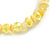 Lemon Yellow Glass/Buttermilk Yellow Shell Necklace/ Flex Bracelet (Size M) / Drop Earrings Set - 40cm L/5cm Ext - view 8