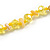 Lemon Yellow Glass/Buttermilk Yellow Shell Necklace/ Flex Bracelet (Size M) / Drop Earrings Set - 40cm L/5cm Ext - view 10