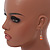Transparent Orange Glass/Carrot Orange Shell Necklace/ Flex Bracelet (Size M) / Drop Earrings Set - 40cm L/5cm Ext - view 4
