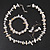 Off White Shell/Transparent Glass Necklace/ Flex Bracelet (Size M) / Drop Earrings Set - 40cm L/5cm Ext - view 2