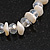 Off White Shell/Transparent Glass Necklace/ Flex Bracelet (Size M) / Drop Earrings Set - 40cm L/5cm Ext - view 13