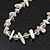 Off White Shell/Transparent Glass Necklace/ Flex Bracelet (Size M) / Drop Earrings Set - 40cm L/5cm Ext - view 9