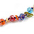 Dark Multicoloured Glass/Shell Necklace/ Flex Bracelet (Size M) / Drop Earrings Set (Assorted Colours) - 40cm L/5cm Ext - view 10