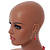 Red Glass/ Red Shell Necklace/ Flex Bracelet (Size M) / Drop Earrings Set - 40cm L/5cm Ext - view 4