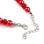 8mm/Glass Bead and Faux Pearl Necklace and Drop Earrings Set in Red Colours - 40cmL/5cm Ext - view 7