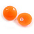 Neon Orange Acrylic Bead Necklace And Dome Shape Stud Earrings Set - 48cm L/6cm Ext - view 5
