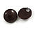 Black Acrylic Bead Necklace And Dome Shape Stud Earrings Set - 48cm L/6cm Ext - view 6