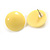 Bright Yellow Acrylic Bead Necklace And Dome Shape Stud Earrings Set - 48cm L/6cm Ext - view 5