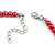 Red Graduated Glass Bead Necklace & Drop Earrings Set In Silver Plating - 40cm L/ 5cm Ext - view 8