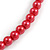 Red Graduated Glass Bead Necklace & Drop Earrings Set In Silver Plating - 40cm L/ 5cm Ext - view 12