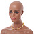 Transparent Glass/Yellow Shell Necklace/ Flex Bracelet (Size M) / Drop Earrings Set - 40cm L/5cm Ext - view 3