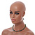 Dark Green Glass/Shell Necklace/ Flex Bracelet (Size M) / Drop Earrings Set - 40cm L/5cm Ext - view 2