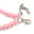 Pastel Pink Faux Pearl Bead Necklace/ Stretch Bracelet/Drop Earrings Set - 44cm L/ 4cm Ext - view 6