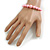 Pastel Pink Faux Pearl Bead Necklace/ Stretch Bracelet/Drop Earrings Set - 44cm L/ 4cm Ext - view 4