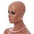 Pastel Pink Faux Pearl Bead Necklace/ Stretch Bracelet/Drop Earrings Set - 44cm L/ 4cm Ext - view 9