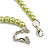 Canary Green Faux Pearl Bead Necklace/ Stretch Bracelet/Drop Earrings Set - 44cm L/ 4cm Ext - view 7