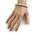 Canary Green Faux Pearl Bead Necklace/ Stretch Bracelet/Drop Earrings Set - 44cm L/ 4cm Ext - view 4