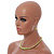 Canary Green Faux Pearl Bead Necklace/ Stretch Bracelet/Drop Earrings Set - 44cm L/ 4cm Ext - view 9