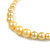 Butter Yellow Faux Pearl Bead Necklace/ Stretch Bracelet/Drop Earrings Set - 44cm L/ 4cm Ext - view 7