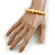 Butter Yellow Faux Pearl Bead Necklace/ Stretch Bracelet/Drop Earrings Set - 44cm L/ 4cm Ext - view 5